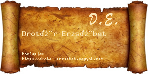 Drotár Erzsébet névjegykártya