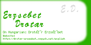 erzsebet drotar business card